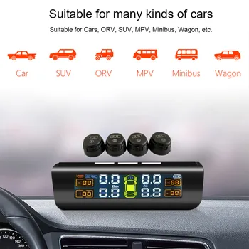 Auto Tire Pressure Monitor Systems Car Solar TPMS Security Alarm Air leak Warning Temperature Pressure Monitoring Bar Psi
Auto Tire Pressure Monitor Systems Car Solar TPMS Security Alarm Air leak Warning Temperature Pressure Monitoring Bar Psi