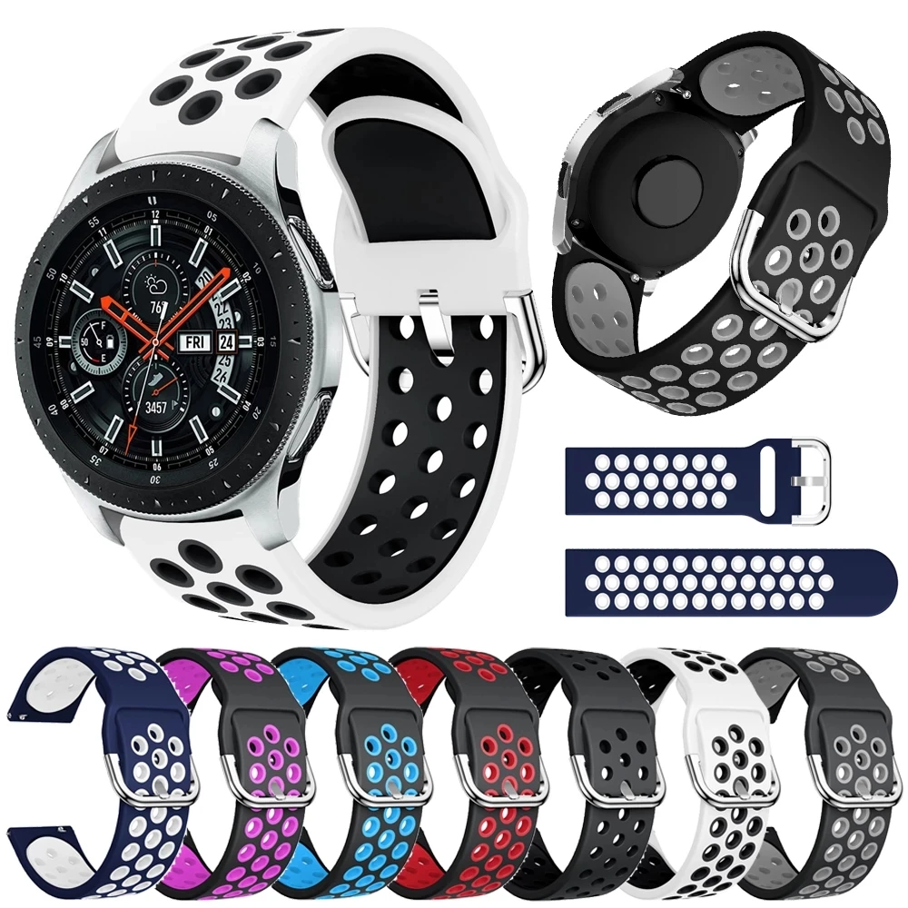 20mm 22mm Strap For Samsung Galaxy watch 3 Active 2 Gear S3 42mm 46mm Amazfit Silicone Breathable Bracelet Huawei GT Wristband 
20mm 22mm Strap For Samsung Galaxy watch 3 Active 2 Gear S3 42mm 46mm Amazfit Silicone Breathable Bracelet Huawei GT Wristband