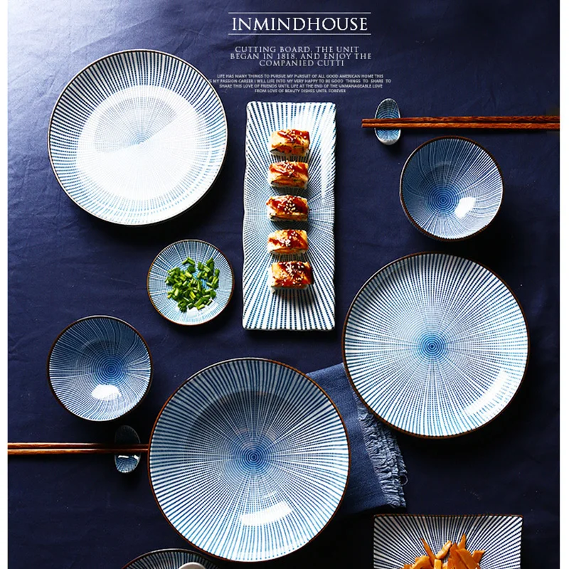 1PCS Blue White Annual Ring Dinner Plate Ceramic Kitchen Tableware Food Dishes Rice Salad Noodles Bowl Soup Kitchen Plate Set
1PCS Blue White Annual Ring Dinner Plate Ceramic Kitchen Tableware Food Dishes Rice Salad Noodles Bowl Soup Kitchen Plate Set