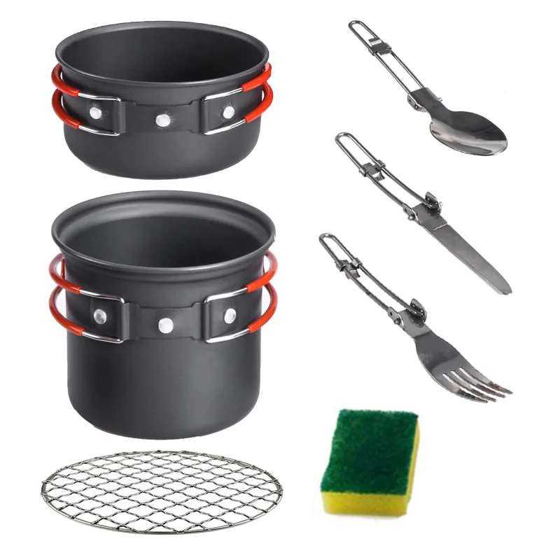 1-2 people Portable Camping Cookware Utensils Outdoor Cooking Camping Pot Rack Barbecue Grid Picnic Utensils camping equipment
1-2 people Portable Camping Cookware Utensils Outdoor Cooking Camping Pot Rack Barbecue Grid Picnic Utensils camping equipment