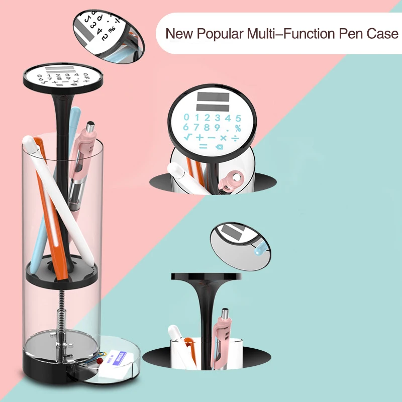 HOT Transparent Pencil Case Press Open Multifunction Pen Box With Mirror Calculator Whiteboard Pen Wiper For School Art Supplies
HOT Transparent Pencil Case Press Open Multifunction Pen Box With Mirror Calculator Whiteboard Pen Wiper For School Art Supplies