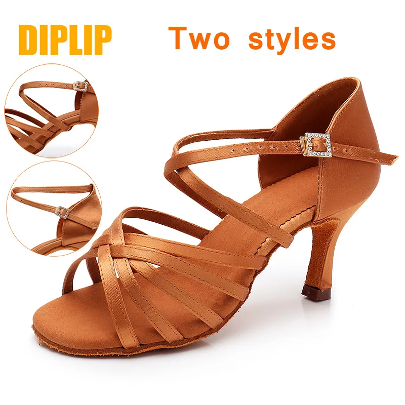 Женские туфли для латиноамериканских танцев DIPLIP танцевальные на высоком каблуке