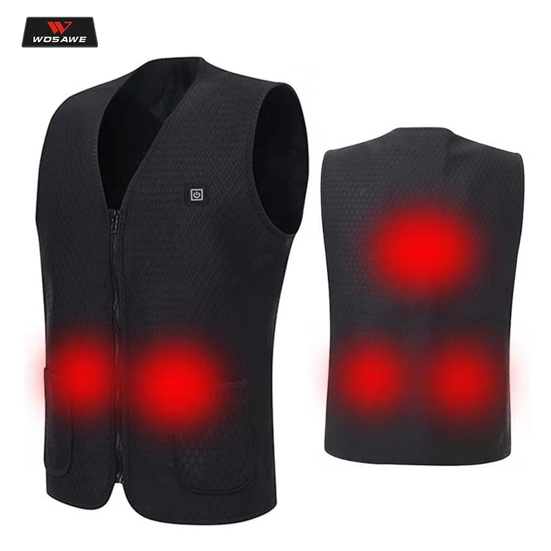 WOSAWE Motorcycle Jacket USB Infrared Electric Heating Men Winter Thermal Clothing Waistcoat Motorcycle Electric Vest Black
WOSAWE Motorcycle Jacket USB Infrared Electric Heating Men Winter Thermal Clothing Waistcoat Motorcycle Electric Vest Black