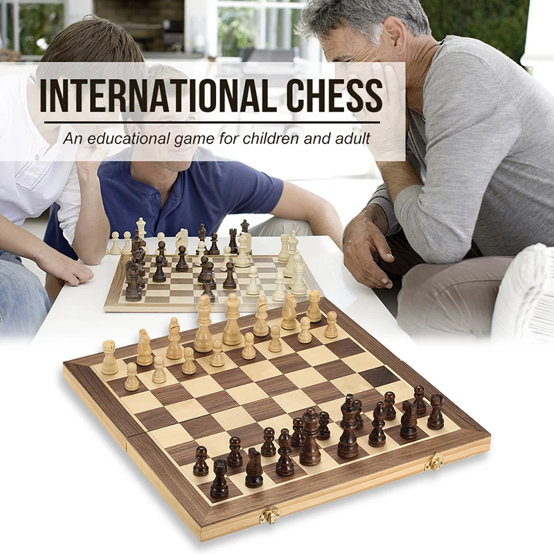 Wooden International Chess Set Pieces Set Folding Board Game Funny Game Chessmen Collection Portable Board Travel Games Gift Kid
Wooden International Chess Set Pieces Set Folding Board Game Funny Game Chessmen Collection Portable Board Travel Games Gift Kid