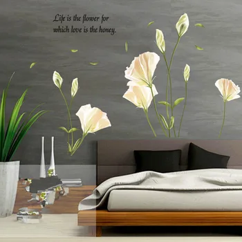 Elegant Lily Flowers Wall Sticker On The Wall Stickers Home Decor Bedroom Backdrop Wall Decals YE-Hot 
Elegant Lily Flowers Wall Sticker On The Wall Stickers Home Decor Bedroom Backdrop Wall Decals YE-Hot