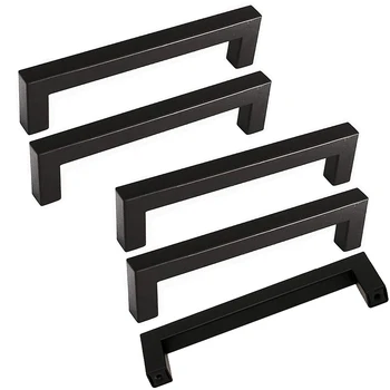 5 Pcs Black 128mmSquare Bar Cabinet Pull Drawer Handle Stainless Steel Modern Hardware for Kitchen
5 Pcs Black 128mmSquare Bar Cabinet Pull Drawer Handle Stainless Steel Modern Hardware for Kitchen