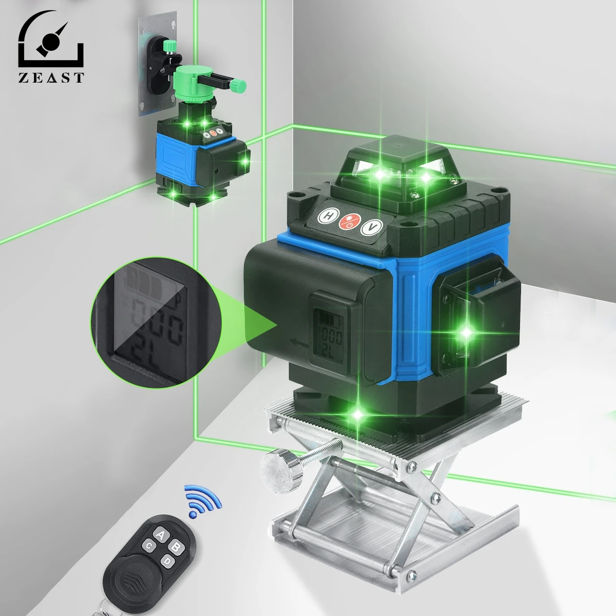 ZEAST 16 Lines 4D Laser Level Self-Leveling 360 Horizontal And Vertical Cross Super Powerful Green Laser Level Remote Control
ZEAST 16 Lines 4D Laser Level Self-Leveling 360 Horizontal And Vertical Cross Super Powerful Green Laser Level Remote Control