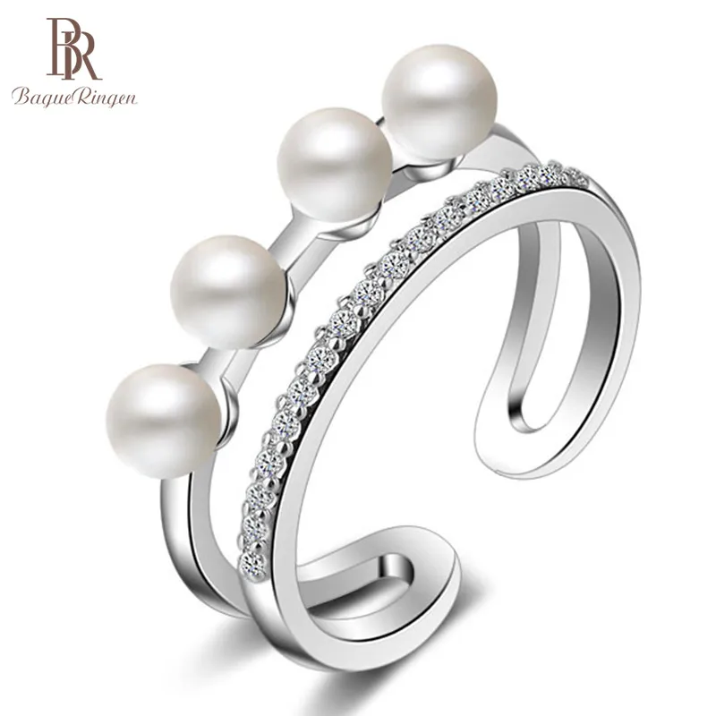 Bague Ringen Female Double Pearl Ring for Dating Simple Temperament Combination Suit Silver 925 Jewelry 2 colors Wholesale Gift
Bague Ringen Female Double Pearl Ring for Dating Simple Temperament Combination Suit Silver 925 Jewelry 2 colors Wholesale Gift