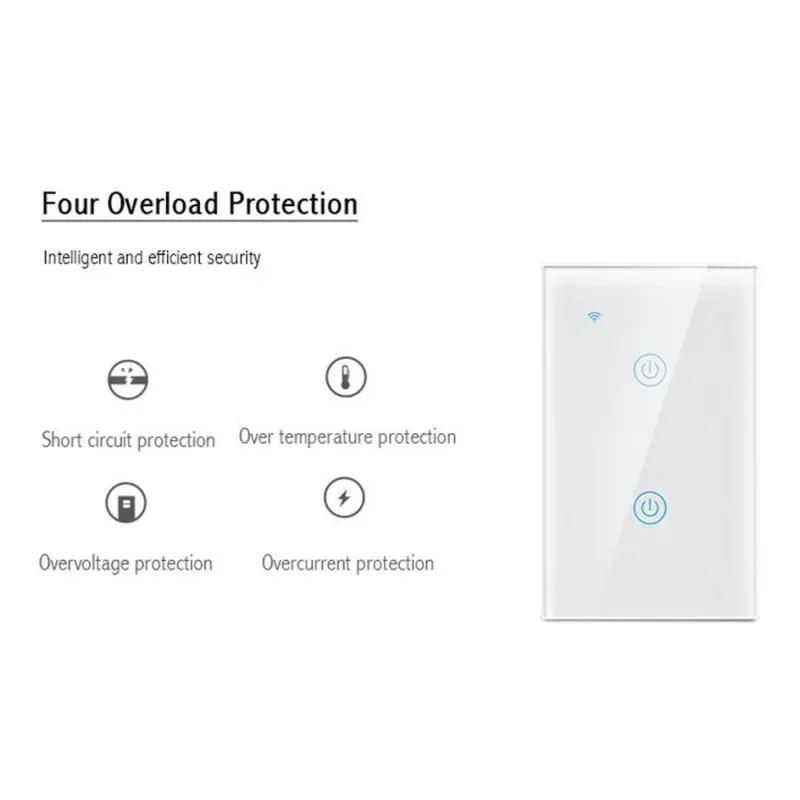 1/2/3/4 gang EWelink WiFi Smart Touch Switch AC100-250V Home Wall Button for Alexa and Google Home Assistant US Standard
1/2/3/4 gang EWelink WiFi Smart Touch Switch AC100-250V Home Wall Button for Alexa and Google Home Assistant US Standard