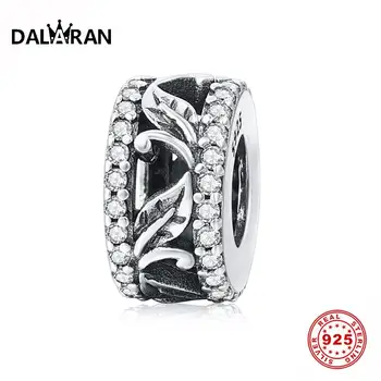 DALARAN 925 Sterling Silver Clear CZ Leaf Stopper Spacer Beads For Jewelry Making Fit Orginal Charm Bracelet Women Jewelry 
DALARAN 925 Sterling Silver Clear CZ Leaf Stopper Spacer Beads For Jewelry Making Fit Orginal Charm Bracelet Women Jewelry