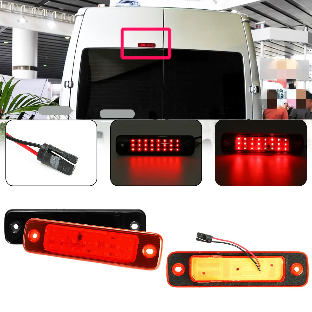 For Expedition Navigator 03-16 Black Smoke 12LED Third 3rd Brake Stop Tail Light
