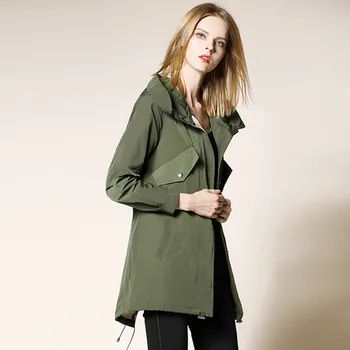 New Autumn Brand Hooded jacket Women loose Large size Jacket middle Long section Windbreaker
New Autumn Brand Hooded jacket Women loose Large size Jacket middle Long section Windbreaker
