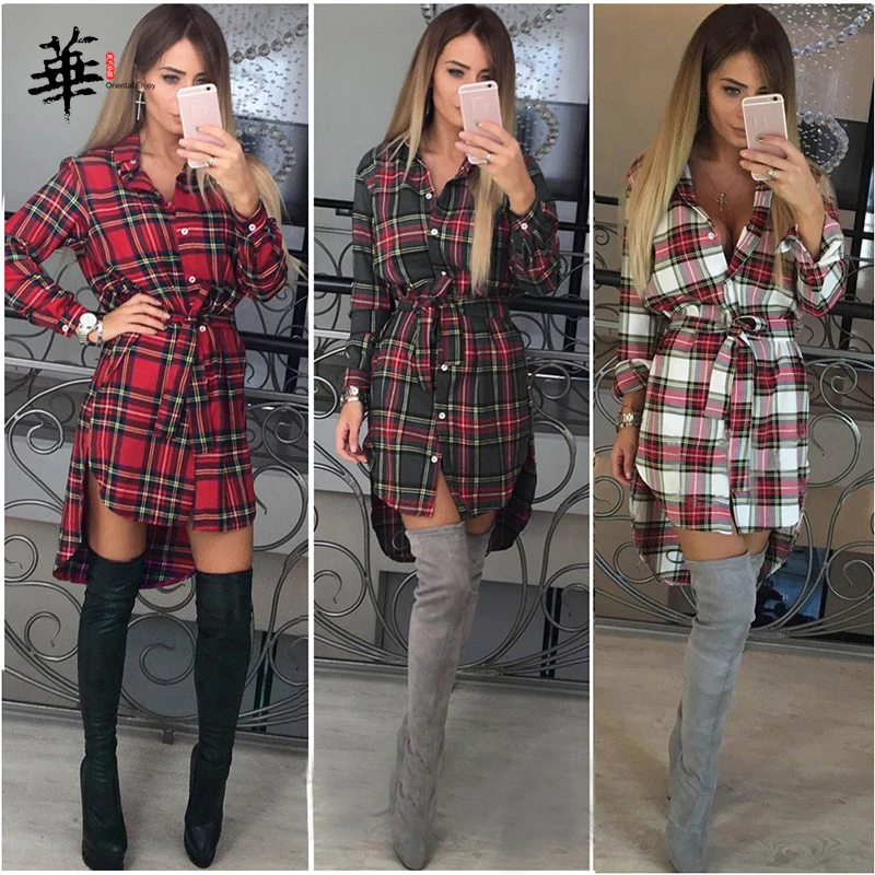 Shirt Long Sleeve Dress Women Plaid Midi Dress Fall Clothes for Women 2020 Autumn Woman Dress for Women Clothing Femme Robe
Shirt Long Sleeve Dress Women Plaid Midi Dress Fall Clothes for Women 2020 Autumn Woman Dress for Women Clothing Femme Robe