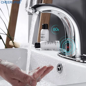 Sensor Faucet Smart Bathroom Copper Tap Single Cold Chrome Faucets Battery Power Supply Grifo Lavabo Infrared Ray Sensor Faucets
Sensor Faucet Smart Bathroom Copper Tap Single Cold Chrome Faucets Battery Power Supply Grifo Lavabo Infrared Ray Sensor Faucets