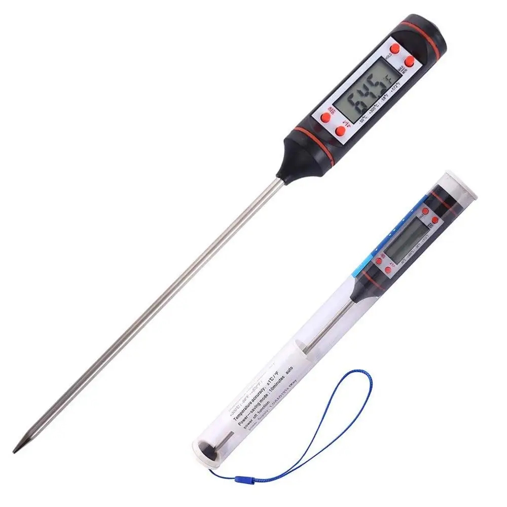 Accurate Waterproof Food Cooking Long Probe Digital Instant Read Meat Thermometer for Grilling Smoker BBQ Kitchen Thermometer
Accurate Waterproof Food Cooking Long Probe Digital Instant Read Meat Thermometer for Grilling Smoker BBQ Kitchen Thermometer