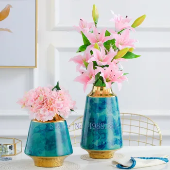 Nordic Creative Marble Ceramic vase Gold vase luxurious Flower arrangement Home ceramic ornaments vases for flowers
Nordic Creative Marble Ceramic vase Gold vase luxurious Flower arrangement Home ceramic ornaments vases for flowers