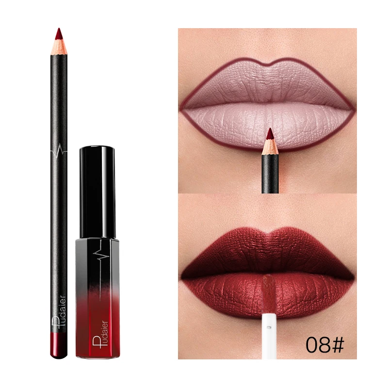 Pudaier Cosmetics 2PC Velvet Matte Long Lasting Lipsticks Waterproof Matte Lip Liner Set Beauty New Arrival Pigmented Lipsticks
Pudaier Cosmetics 2PC Velvet Matte Long Lasting Lipsticks Waterproof Matte Lip Liner Set Beauty New Arrival Pigmented Lipsticks