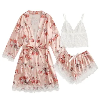 The New пижама Satin Silk Pajamas Women Home Nightdress Lingerie Robes Underwear Sleepwear Sexy 3-piece set пижама для женщин
The New пижама Satin Silk Pajamas Women Home Nightdress Lingerie Robes Underwear Sleepwear Sexy 3-piece set пижама для женщин