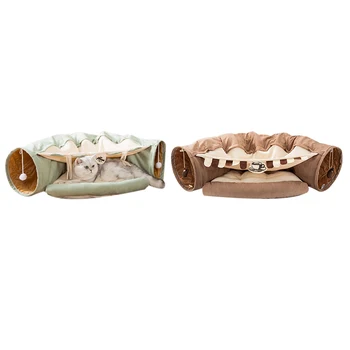 Cat Dog Tunnel Bed with Mat, Collapsible 3 Way Cat Tube Condo Play Toy with Peek Hole Fun Ball Indoor Outdoor Interactive Hideou
Cat Dog Tunnel Bed with Mat, Collapsible 3 Way Cat Tube Condo Play Toy with Peek Hole Fun Ball Indoor Outdoor Interactive Hideou