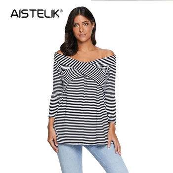 AISTELIK 2020 Spring / Summer / Autumn Explosion Women's Shirt T-shirt Stripe Long Sleeve Single Shoulder Top
AISTELIK 2020 Spring / Summer / Autumn Explosion Women's Shirt T-shirt Stripe Long Sleeve Single Shoulder Top