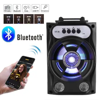 Large Size Bluetooth Speaker Wireless Sound System Bass Stereo with LED Light Support TF Card FM Radio Outdoor
Large Size Bluetooth Speaker Wireless Sound System Bass Stereo with LED Light Support TF Card FM Radio Outdoor