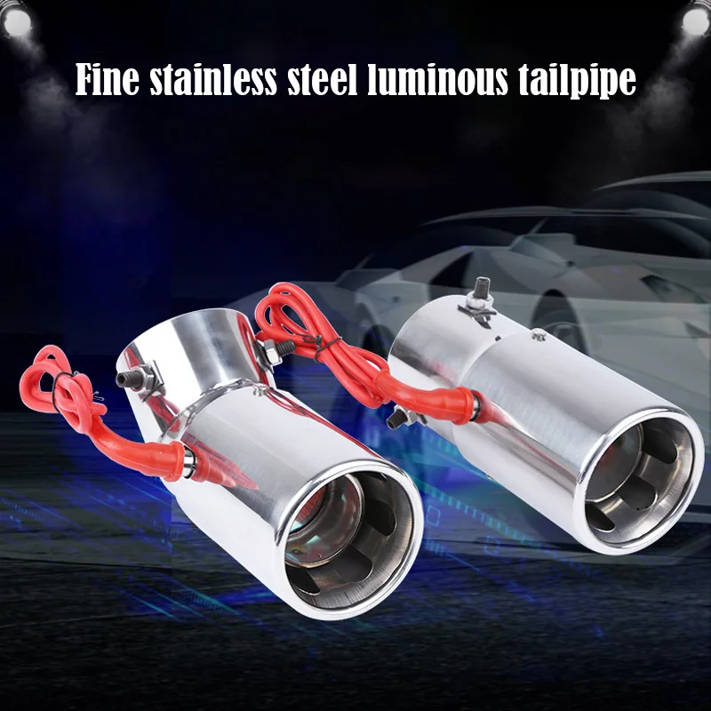 1pcs, general buckle type stainless steel light-emitting single outlet tailpipe with high temperature resistant LED lamp
1pcs, general buckle type stainless steel light-emitting single outlet tailpipe with high temperature resistant LED lamp