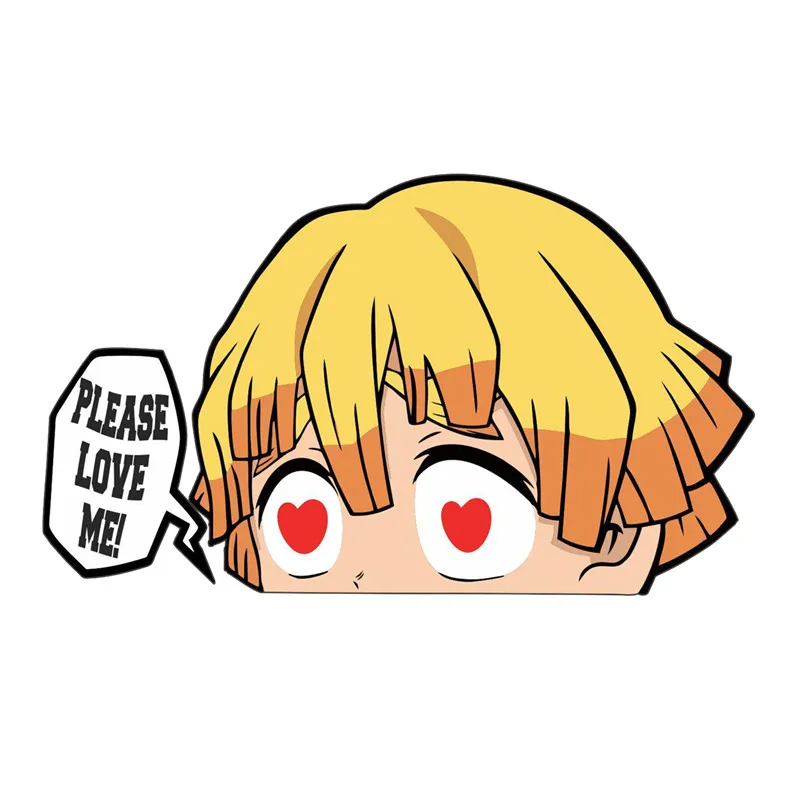Hot Cartoon ZENITSU AGATSUMA PLEASE LOVE ME! Anime Peeking Car Sticker Vinyl Auto Motorcycle Decals KK Decal PVC 13cm*9cm
Hot Cartoon ZENITSU AGATSUMA PLEASE LOVE ME! Anime Peeking Car Sticker Vinyl Auto Motorcycle Decals KK Decal PVC 13cm*9cm