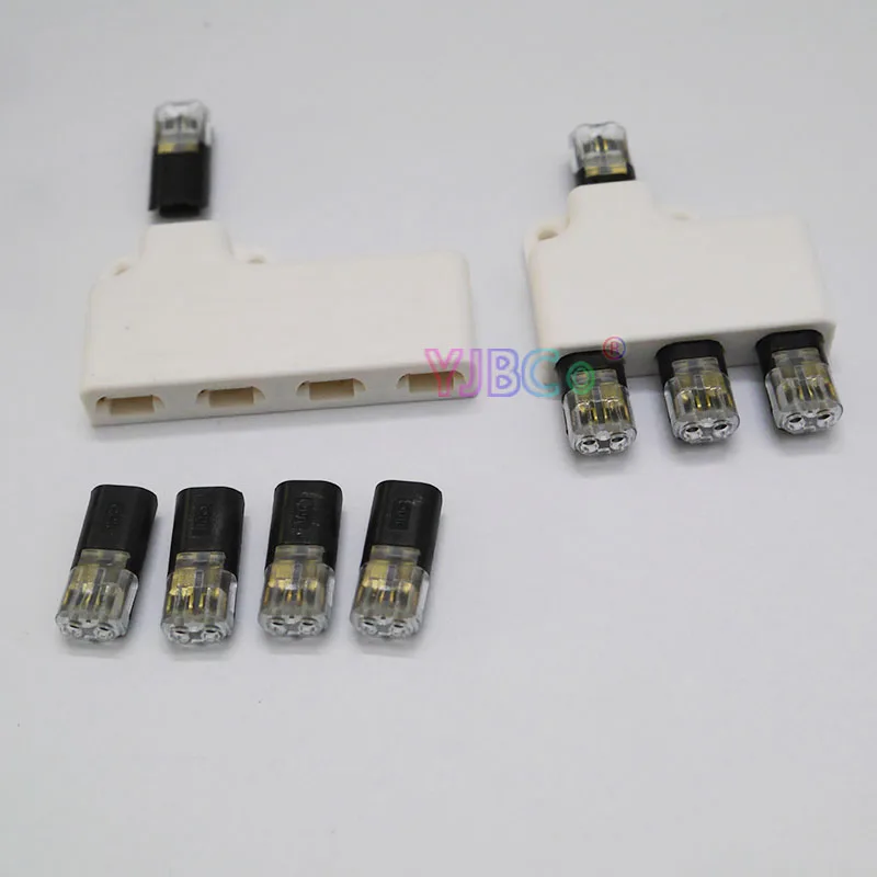 Y type 1 to 2/3/4 D2 Splitting connector for 2pin Wire Pluggable Spring Lock 20-24AWG Cable Quick Splice Crimp Terminal Blocks
Y type 1 to 2/3/4 D2 Splitting connector for 2pin Wire Pluggable Spring Lock 20-24AWG Cable Quick Splice Crimp Terminal Blocks