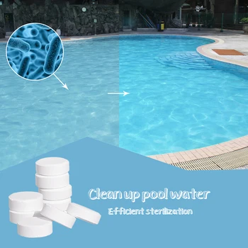 50pcs Swimming Pool Instant Disinfection Tablets Chlorine Dioxide Effervescent Tablets Chlorine Ingots Disinfectant for pool tub 
50pcs Swimming Pool Instant Disinfection Tablets Chlorine Dioxide Effervescent Tablets Chlorine Ingots Disinfectant for pool tub