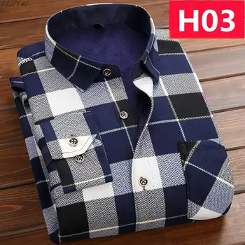 Long Sleeve Plaid Warm Fleece Lining Shirts Fashion Soft Flannel Plus Size L-4XL Winter Thick Velvet Dress Shirt For Men Casual
Long Sleeve Plaid Warm Fleece Lining Shirts Fashion Soft Flannel Plus Size L-4XL Winter Thick Velvet Dress Shirt For Men Casual