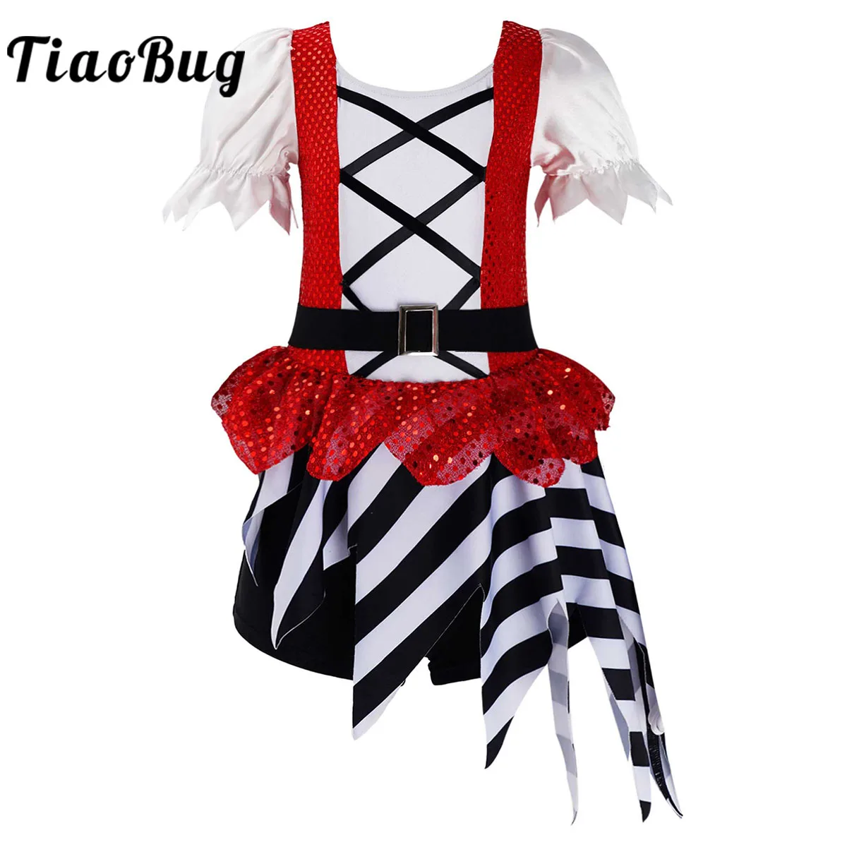 Kids Girls Sequins Pirate Cosplay Costume Red Stripes Helloween Themed Party Princess Fancy Dress Up Unitards Dress
Kids Girls Sequins Pirate Cosplay Costume Red Stripes Helloween Themed Party Princess Fancy Dress Up Unitards Dress