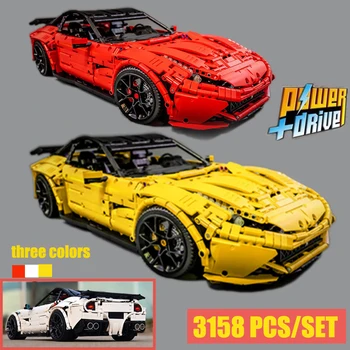 New RC Motor Ferrari F12 Berlinetta hypercar Super Racing Car Fit Lepinings Technic moc-41271 Model Building Blocks Toy DIY gift