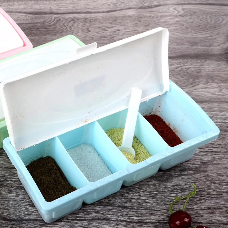 3&4 Grids Plastic Containaer Holder for Seasoning Rack Spice Pots Box Storage Container Condiment Jar Kitchen Tool
3&4 Grids Plastic Containaer Holder for Seasoning Rack Spice Pots Box Storage Container Condiment Jar Kitchen Tool