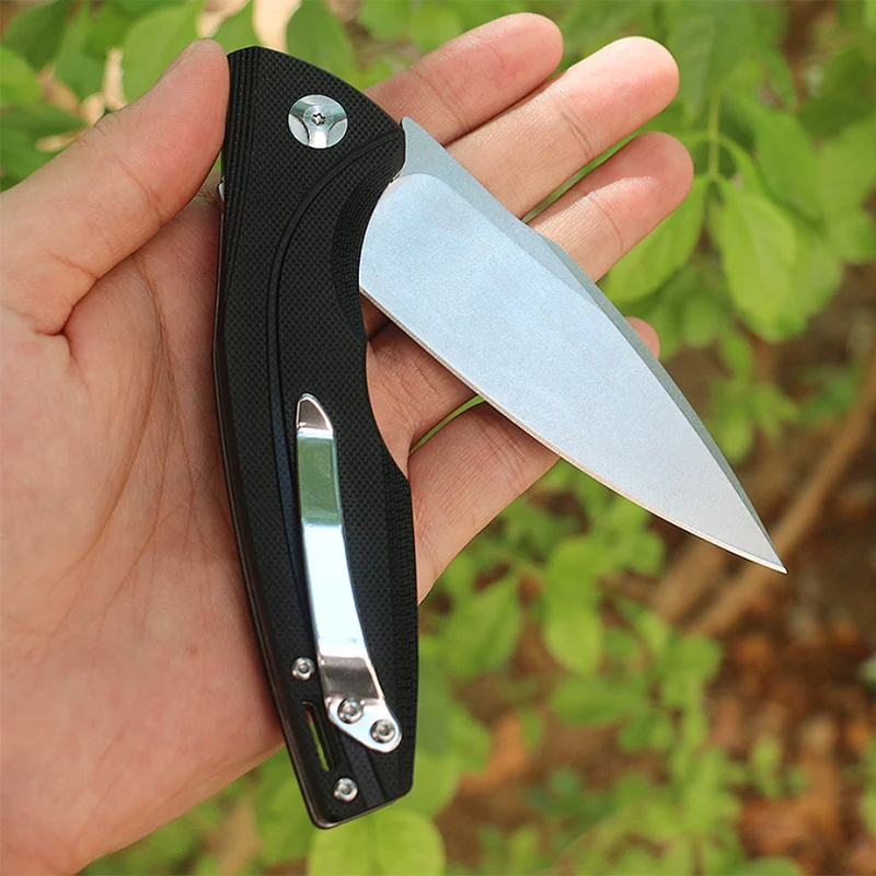 Folding knife New type D2 steel folding knife tactical high hardness folding knife field survival outdoor Tool
Folding knife New type D2 steel folding knife tactical high hardness folding knife field survival outdoor Tool