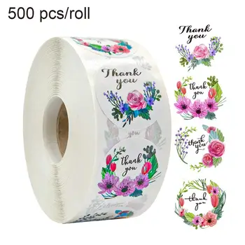 Thank You Stickers Roll Round Flower Prined Adhesive Sticker For Gift Envelope Decoration 500PCS/Roll
Thank You Stickers Roll Round Flower Prined Adhesive Sticker For Gift Envelope Decoration 500PCS/Roll