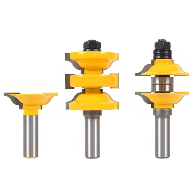 3Pcs 12mm Shank Entry Interior Tenon Door Router Bit Set Matched R&S Router Bits Carving for Wood
3Pcs 12mm Shank Entry Interior Tenon Door Router Bit Set Matched R&S Router Bits Carving for Wood