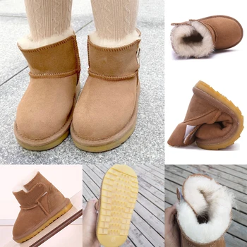 Genuine leathe Children's Shoes winter Kids Snow Boots natural sheep boys girls boots warm botas toddler boots Waterproof
Genuine leathe Children's Shoes winter Kids Snow Boots natural sheep boys girls boots warm botas toddler boots Waterproof
