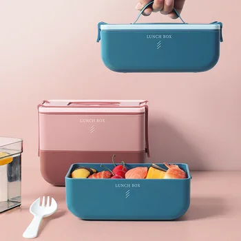 Double-layer bento box for kids Portable japanese style lunch box Leak-Proof food container storage box Microwave Dinnerware
Double-layer bento box for kids Portable japanese style lunch box Leak-Proof food container storage box Microwave Dinnerware