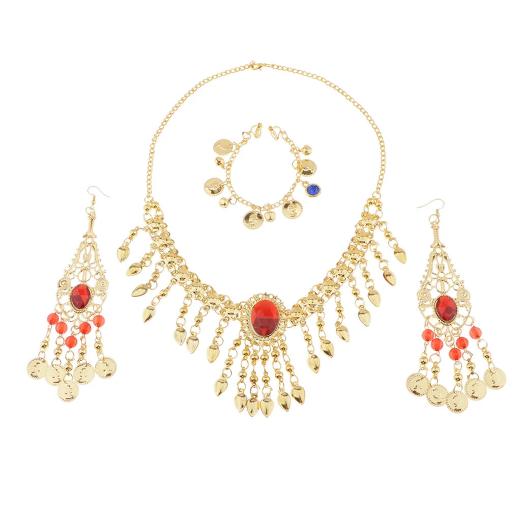 India Dance Belly Dance Jewelry Diamante Necklace ,earrings ,nose Chain India Dance Belly Dance Jewelry Diamante Necklace ,earrings ,nose Chain