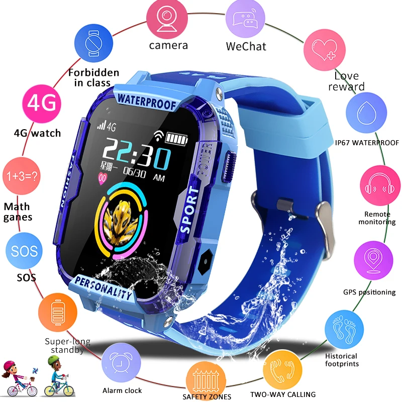 2019 New 4G Children Smart Watch Child SOS Emergency Call smartwatch GPS Positioning Tracking IP67 Waterproof Kid Watch
2019 New 4G Children Smart Watch Child SOS Emergency Call smartwatch GPS Positioning Tracking IP67 Waterproof Kid Watch