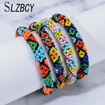 Simple Fashion Multicolor Seed Beads Bracelets Gift For Women Girls Elastic Bangles Silver Color Alloy Bracelet Ethnic Jewelry
Simple Fashion Multicolor Seed Beads Bracelets Gift For Women Girls Elastic Bangles Silver Color Alloy Bracelet Ethnic Jewelry