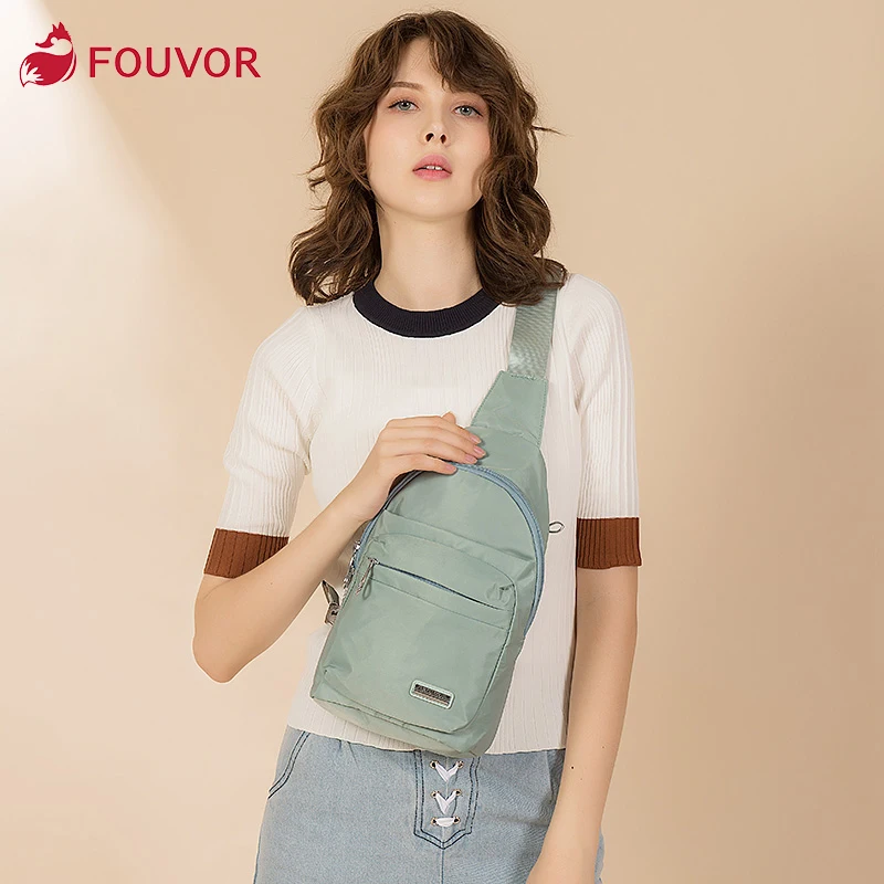 

Fouvor Fashion Women Oxford Small Chest Bags Waterproof Nylon Canvas Bag Sport Messenger Bag Female Crossbody Bag 2800-16