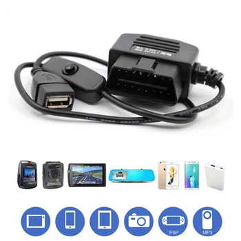 3.5M 16-Pin OBD2 Male Plug to Mini USB Driving recorder OBD Step-down Power Cable
3.5M 16-Pin OBD2 Male Plug to Mini USB Driving recorder OBD Step-down Power Cable