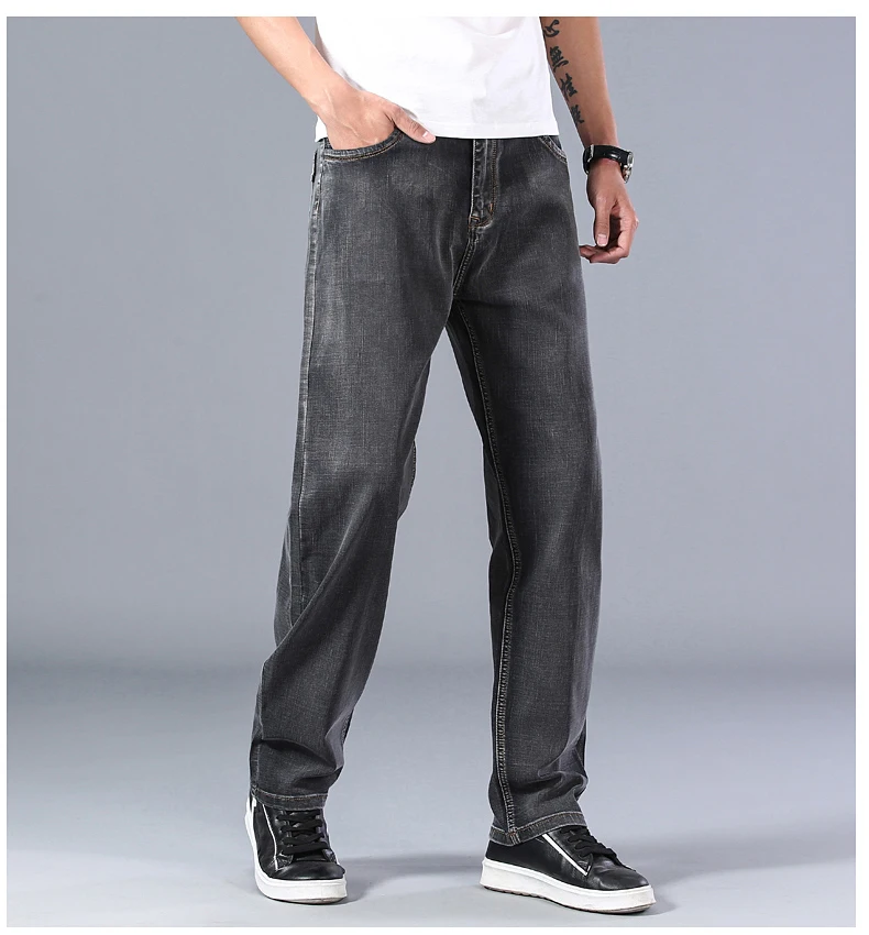 Mens Thin leg Loose Jeans Classic Mens Thin leg Loose Jeans Classic
