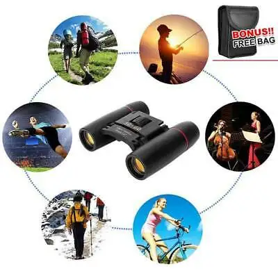 

Day Night Vision Binoculars 30 x 60 Zoom 1000m Folding Powerful Mini Telescope for outdoor bird watching traveling hunting camping