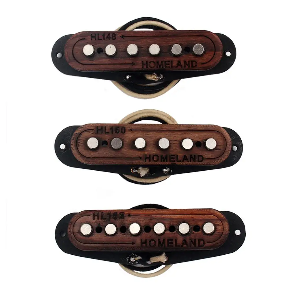 3Pcs 48/50/52mm Hand-Wound Pickups Set for Stratocaster Strat ST Electric Guitar Hand-Wound Pickups Set Hand-Wound Pickups Set
