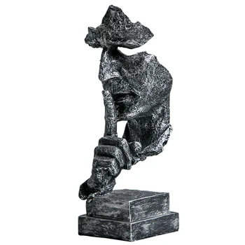 SILENCE IS GOLD ORNAMENTS RESIN CRAFTS RETRO ABSTRACT SCULPTURE HOME OFFICE DECOR CREATIVE ARTWORK THINKER STATUE FURNISHINGS 
SILENCE IS GOLD ORNAMENTS RESIN CRAFTS RETRO ABSTRACT SCULPTURE HOME OFFICE DECOR CREATIVE ARTWORK THINKER STATUE FURNISHINGS
