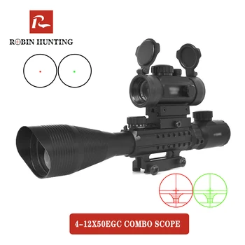 Robin Hunting 4-12X50EGC Illuminated Rangefinder Reticle RifleScope 1X40RDL Red Green Dot Hunting Scope With Laser Sight Combo
Robin Hunting 4-12X50EGC Illuminated Rangefinder Reticle RifleScope 1X40RDL Red Green Dot Hunting Scope With Laser Sight Combo