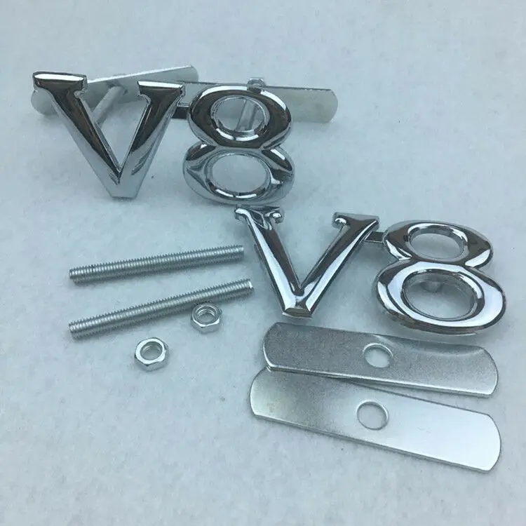 2 шт. металлическая хромированная эмблема V8 | Автомобили и мотоциклы
