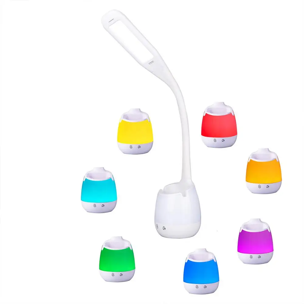 LED Study Lamp with Pen Holder, Eye-Caring Table Lamp Dimmable Touch Control Desk Light with Colorful Night Light,Office Lamp
LED Study Lamp with Pen Holder, Eye-Caring Table Lamp Dimmable Touch Control Desk Light with Colorful Night Light,Office Lamp